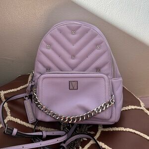 NWOT Victoria’s Secret Lavender Quilted Mini Backpack